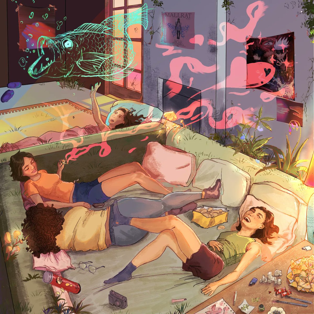 spacechitts's tweet photo. 🌱🏵️ the process was just me, taking pictures in bed with 100 different poses
#art #illustration #CLIP_STUDIO https://t.co/LTMV539zSw
