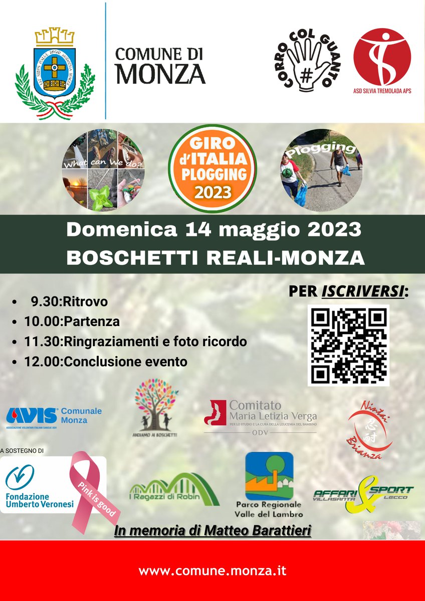 ciapalacadrega's tweet photo. Vi aspettiamo numerosi per fare un pò di plogging insieme...nella bella città di Monza!! #plogging #ploggingitalia #monza #cittàdimonza #camminata #camminataecologica #corsa #ecologia #corrocolguanto #community #rispettoperlambiente #cittàpulite #norifiuti #nomozziconiperterra https://t.co/5wuyf3NUMg