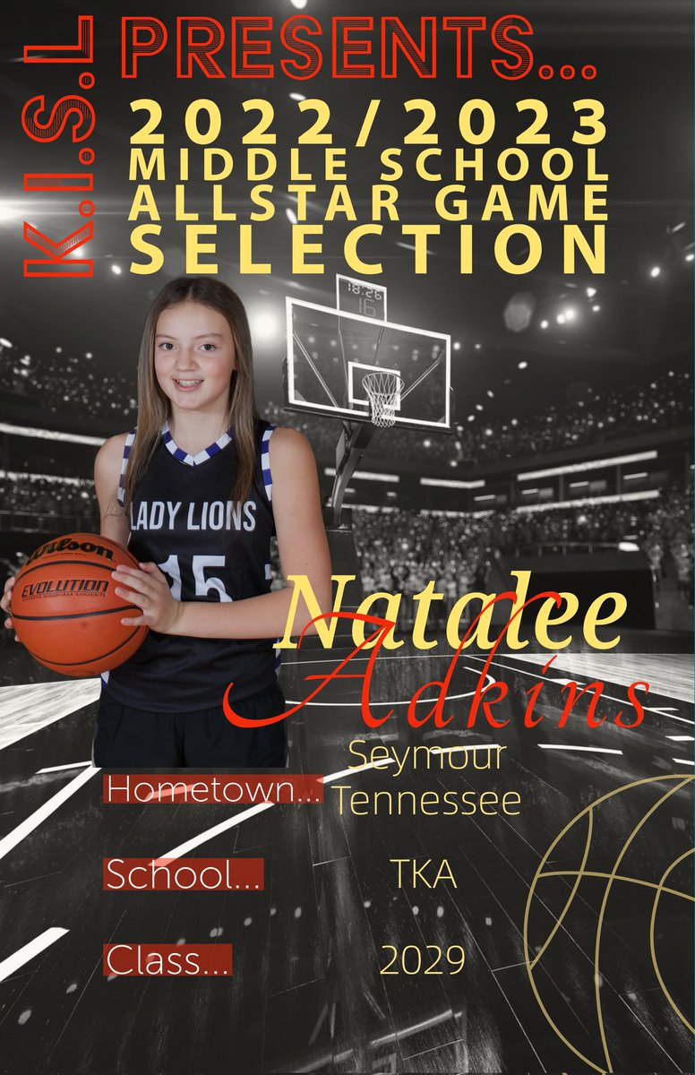 Honored to be selected for the 2023 KISL Middleschool Allstar Game!!!