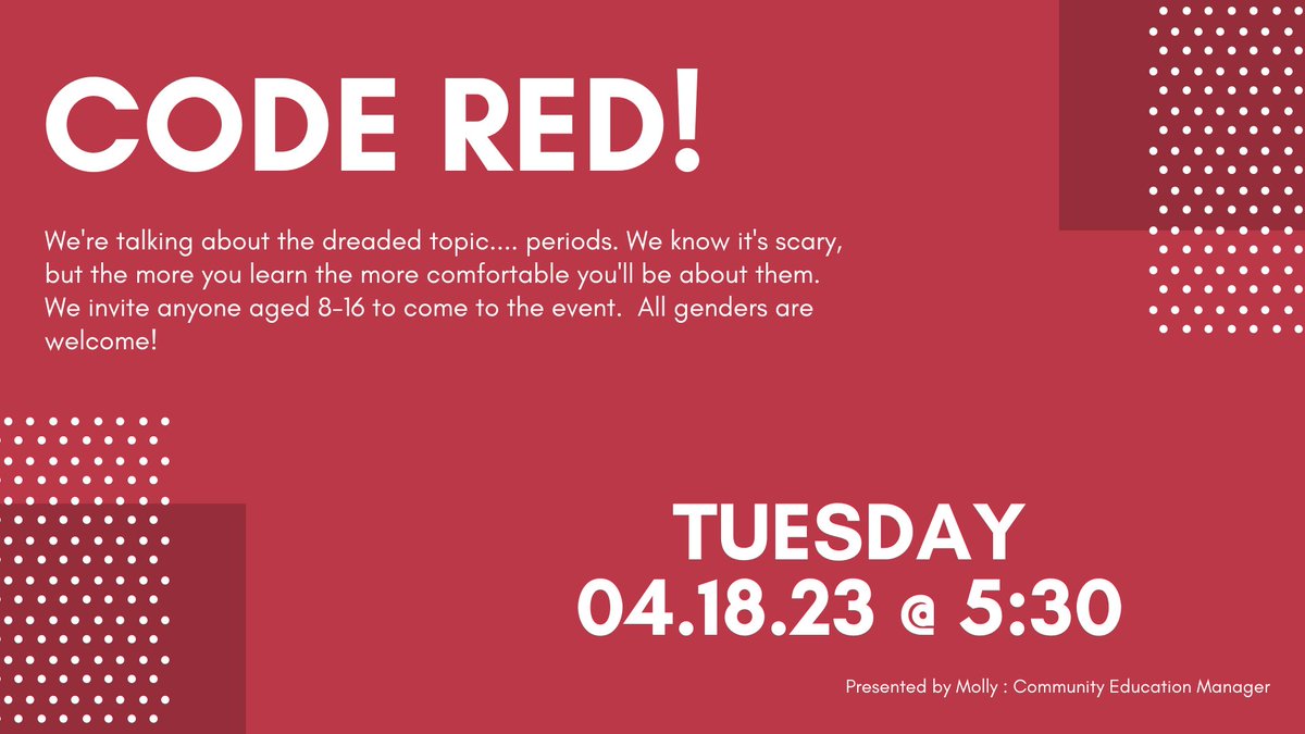Tonight! Make sure to stop by. It's sure to be a fun and informative presentation!
