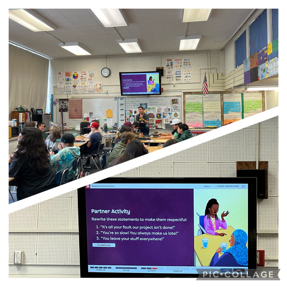 GHElementary's tweet photo. Our sixth graders working through respectful communication techniques  with their peers. Our Second Step curriculum is an integral part of social emotional work with all of our students!! #ghgators #ghscpa https://t.co/Xg2yEAcq06