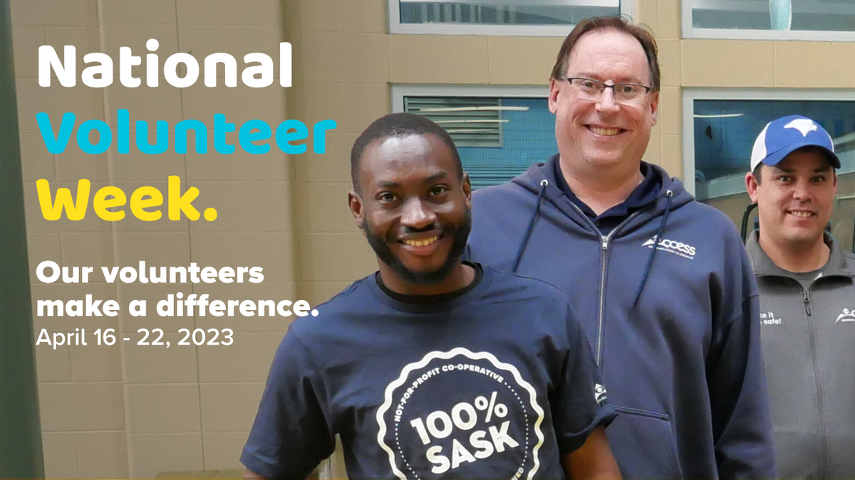 MyAccessCA's tweet photo. Happy National Volunteer Week! π
As a not-for-profit, 100% Saskatchewan-owned co-operative, community is at the heart of everything we do here at Access β βConcern for Communityβ is a co-operative principle, after all. #AccessInTheCommunity
https://t.co/eBlq9XK4Tg https://t.co/X9UmmtfvWr