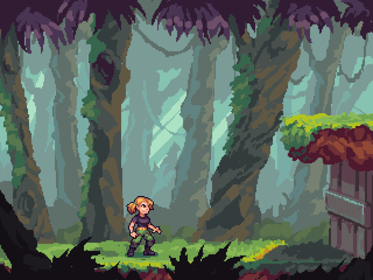 Female character + forest level sketch (2022)
#pixelart #pixelartwork #pixelartist #ドット絵 #像素艺术 #픽셀아트 #artistsontwitter