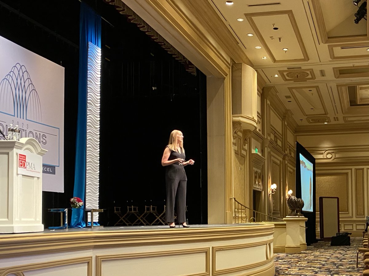 EDPMA's tweet photo. We just heard from our inspirational Opening Keynote, Lindsay Zimmerman, MD, FACEP, on her journey to the Summit of Mt. Everest.
Lindsay demonstrated to everyone at #SolutionsSummit23 how to get out of your comfort zone and the value you can find working with others. https://t.co/2p0neRSFxa