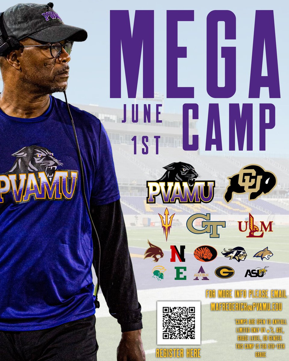 pvamufb_'s tweet image. Bubba McDowell Mega Camp June 1st🚨🚨🚨