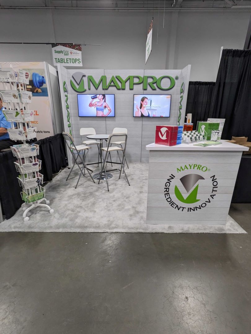 MayproGroup's tweet photo. We are Live at Supply Side East! And it is fantastic to be here again this year!
If you're in attendance, stop by booth #611 and meet up with our staff to learn more about our ingredients.
#SupplySideEast #Maypro #Tradeshow #Supplements #Ingredients #Nutraceuticals https://t.co/Ij8KrbOICm