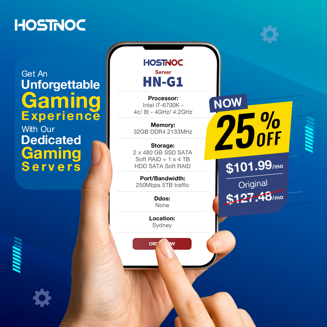 HostNoc's tweet photo. Take the pain out of gaming server management and get an immersive gaming experience with our gaming dedicated servers.

📞: (647) 494-3155
📧: support@hostnoc.com

#Hostnoc #Business #DedicatedServer #Hosting #WebHosting #ManagedDedicatedServer #DedicatedGamingServers https://t.co/1agwFdi4WF