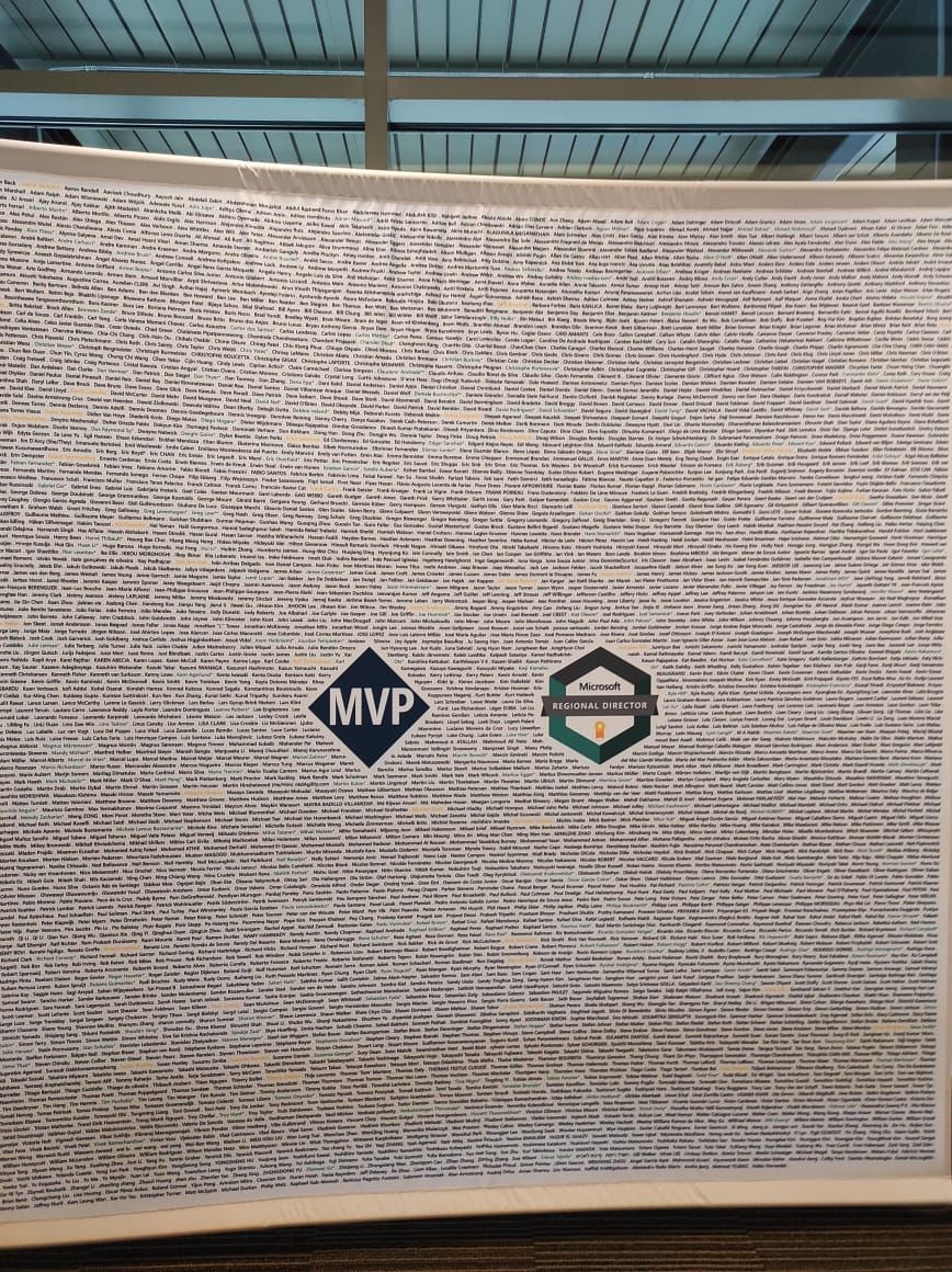 🙌My name's on the #Microsoft mural! 😮 It feels like being on the Hollywood Walk of Fame alongside the brightest stars in entertainment! 😍 This achievement deserves to be celebrated! 🎉 Thanks to all who supported me along the way. 👏🎉 #MVPBuzz #MVPSummit