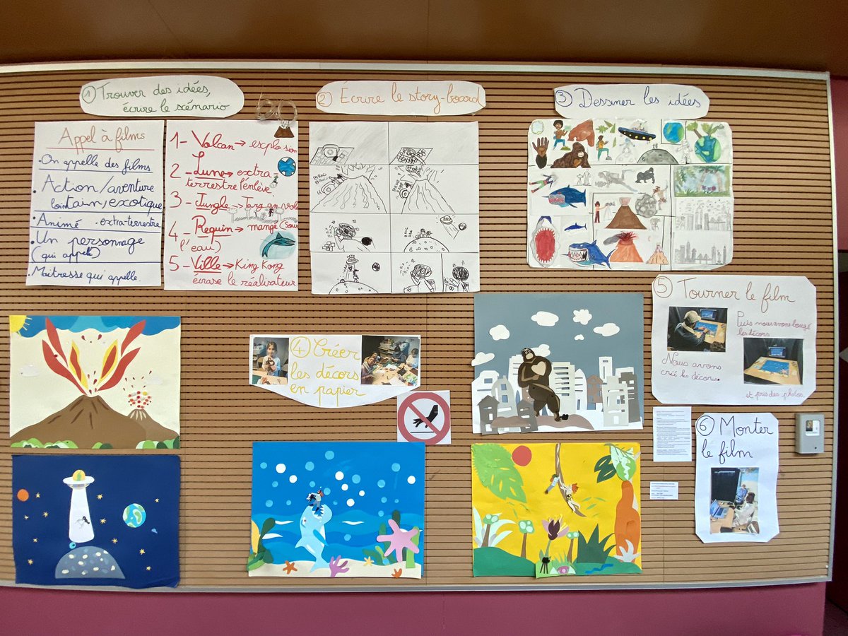 HG5TlseNord's tweet photo. Vernissage exposition écoles du secteur et Collège Toulouse Lautrec. Film d’animation. École Niboul. https://t.co/gDQXDv0rL1