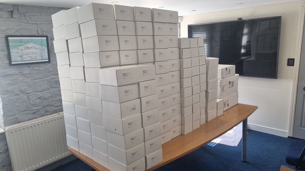 Evacuation equipment arrived today for a 163 apartment building in Leeds we are currently installing. If you have any requirements for Evacuations Systems we are here to assist <a href="/advancedlive/">Advanced</a> #Evacuation #fire #firesystems