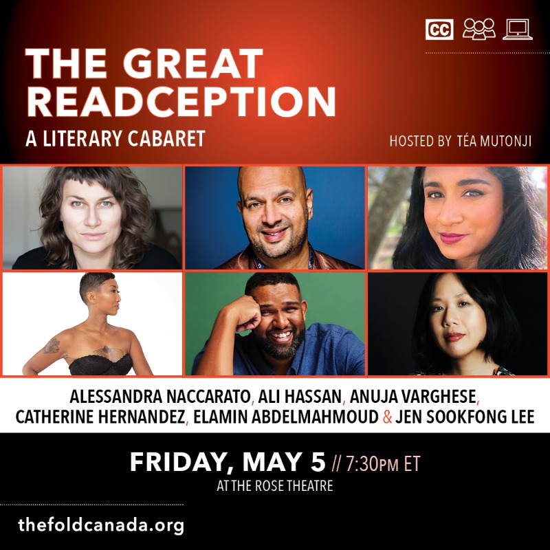 TheFOLD_'s tweet photo. Join us for an evening of live improvisational jazz and festival authors reading their work at Brampton’s Rose Theatre! May 5, 2023, 8:00pm – 9:30pm ET. Get your tickets now.
