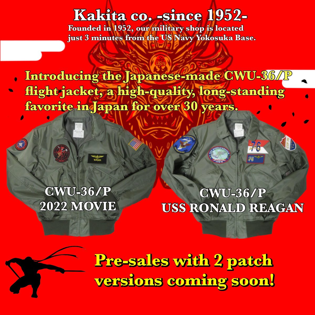 kakita_co1952's tweet image. International shipping coming soon! Click the link in our profile for more information and select the 【International Shipping Site】 option!

#madeinjapan
#flightjacket
#横須賀から世界へ