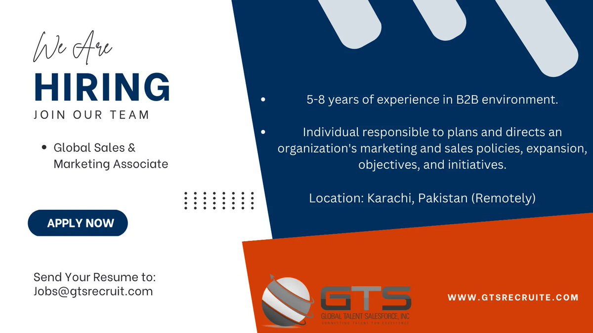 GTSRecruit's tweet photo. Urgent Hiring

#recruitment #recruitmentagency #Pakistan #SaudiArabia #southafrica #Pakistani #hiring #IftiMania #ڈٹ_کے_کھڑاہےاب_کپتان https://t.co/lgrXRLyzbq