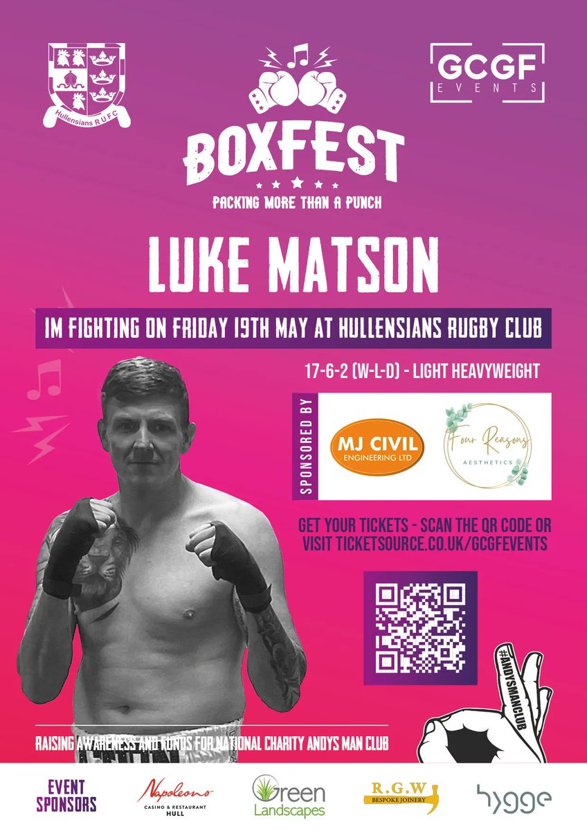 GCGFEvents's tweet photo. Luke steps into the ring after covid and an injury, we can’t wait to have the local white collar stalwart back 🎪 

Luke will be challenging for the vacant GCGF Light Heavyweight Title 🥊

Sponsors 🤝🏼
MJ Civil Engineering
Four Reasons Aesthetics

🎟️ https://t.co/BrHfWF6igK https://t.co/cQJhwji8cy
