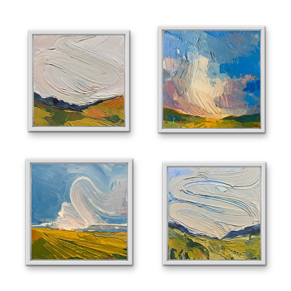 artSWC's tweet photo. Online shop update! I have added a bunch of brand new paintings with gorgeous acrylic textures and white floating frames to my online shop. Visit https://t.co/xPStwjOAsO to take a look! #yeg #edmonton #edmontonartist #painting #landscapes #cloudpatterns #yyc #yycart https://t.co/802bPjeflK