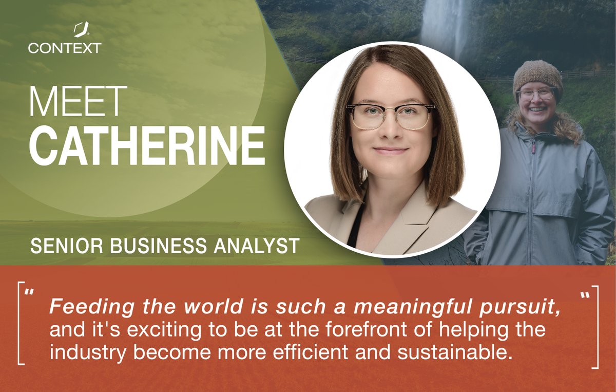 Having grown up on a corn and soybean farm, senior business analyst Catherine Isley understands what success in agriculture looks like both from an agribusiness and farm operation perspective. On this week’s #MeetTheTeam, we thank Catherine for her contributions to the industry!