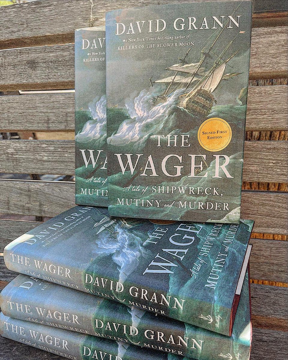 TheBookLoftFB's tweet photo. Say it with us—New👏Release👏Tuesday! We’re excited to share signed first edition copies of The Wager by David Grann 🌊 NYT bestselling author of Killers of The Flower Moon—an instant classic. Pick up a copy while supplies last. #BookLoftAmelia https://t.co/6vy4ZXqVgW