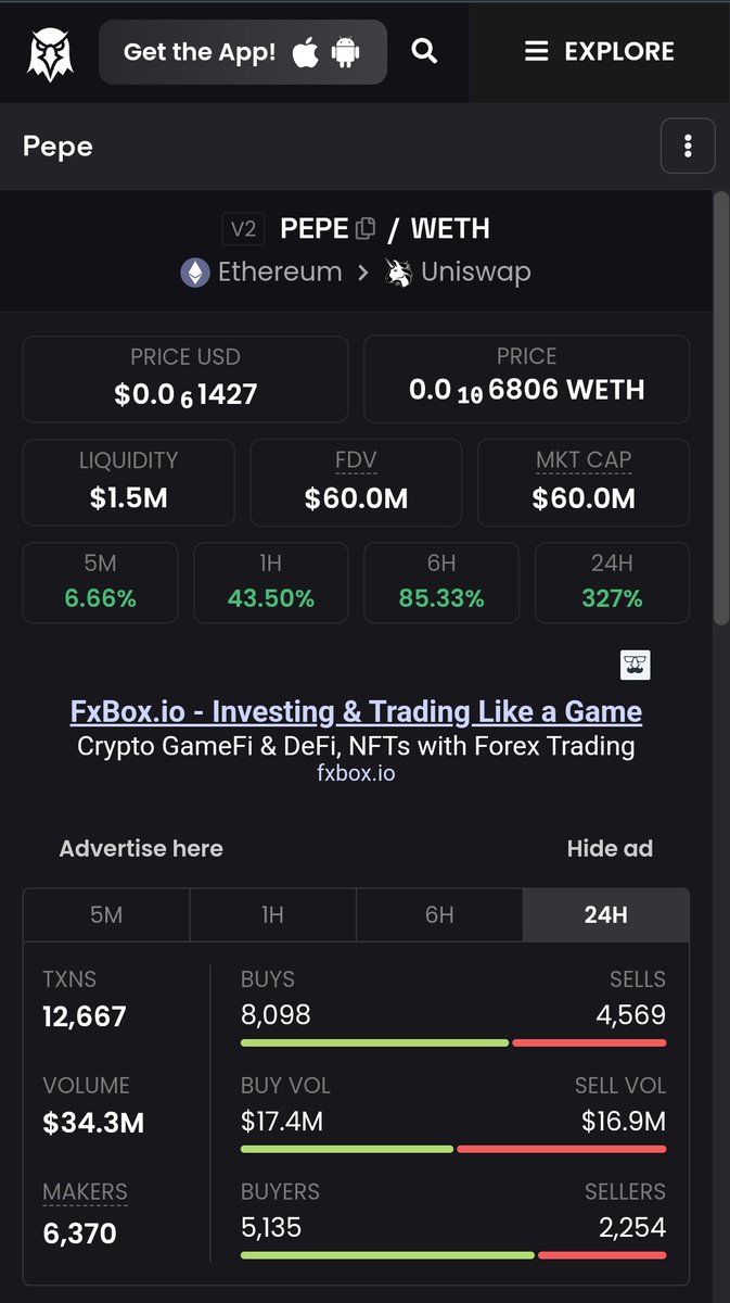 MotivatingThe's tweet photo. Never let the meme fade
$pepe at 60 million mcap
Wen 100m? https://t.co/V8KOqk1eGx