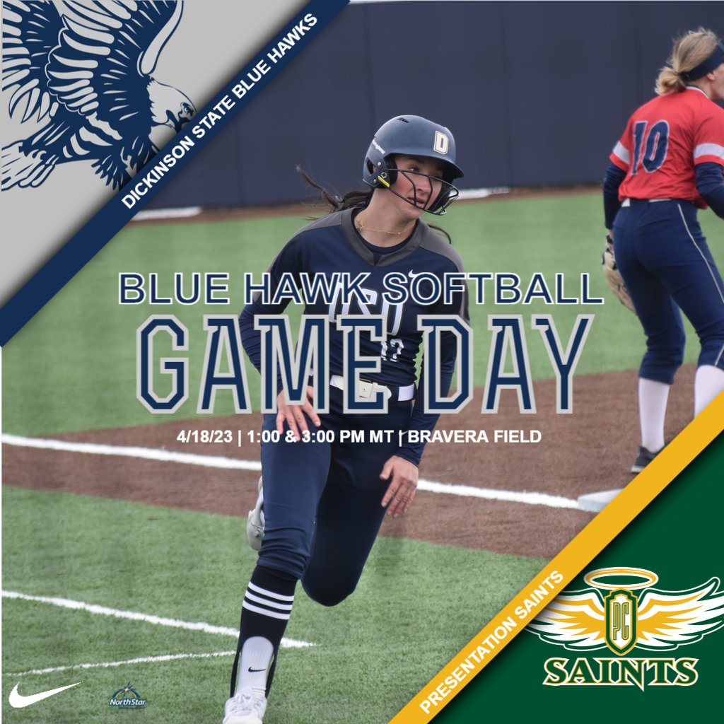 dsubluehawks's tweet photo. 🥎Blue Hawk Softball Gameday🥎

@BlueHawkSB will close out their 4-game NSAA set with Presentation College today with another midweek double header

📊 https://t.co/1gOrgIzgq1
📺 https://t.co/AQ2jOZgsu3

#HawksAreUp x #BlueHawkSB https://t.co/xoE7C2qdHr