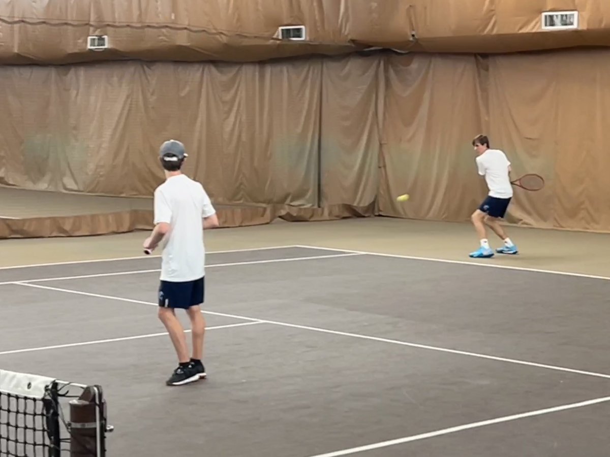 Henry B and Finch F advance in doubles play at the HJPC Boys Championship. Go Dolphins!