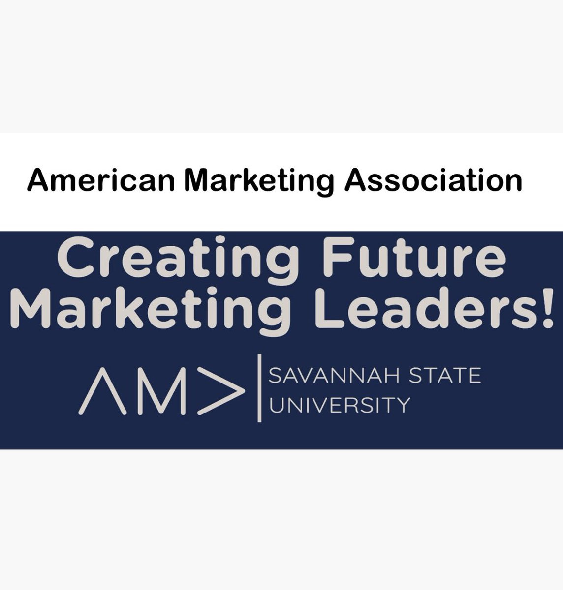 ssucoba's tweet photo. A new American Marketing Association collegiate chapter launched at SSU this spring. Faculty Advisor Dr. Dale Cake  and Chapter President - Jeffrey Dinkens. Kara Heater – Marketing, Director for Savannah Bananas, addressed the students, chapter members, and student vendors. https://t.co/GVFpHCMwrj