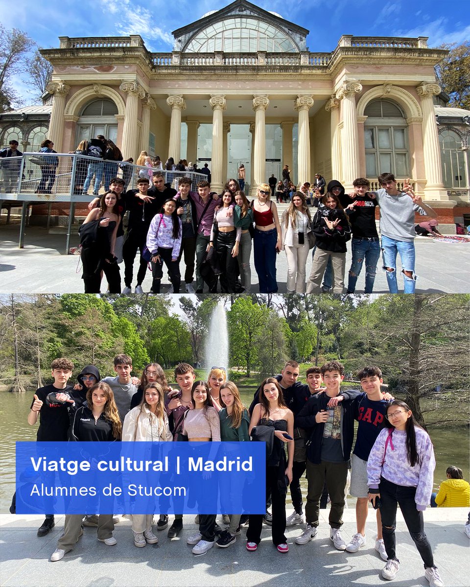 STUCOM's tweet photo. âïžðð¢ððð ð ðð®ð¥ðð®ð«ðð¥ | ðŽðð
ððð
ðïž
Els alumnes de Batxillerat de Stucom han anat de viatge cultural a Madrid.
En aquest viatge l'alumnat ha pogut conÚixer i gaudir la ciutat!âš
#stucom #StucomÃsDemà #viatge #madrid #spain https://t.co/SJ7224dJiJ