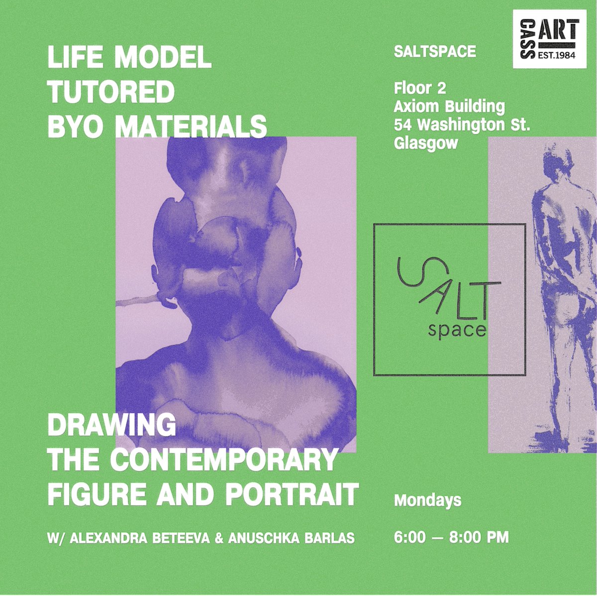 Tutored Life Drawing classes: MONDAYS 4pm - 5pm &amp; 6pm - 8pm with artists Anuschka Barlas and Alexandra Beteeva!

Get yourself 10% <a href="/CASSART1984/">Cass Art</a>  
🔗Book: eventbrite.co.uk/e/drawing-the-…

📍Axiom Building 2nd floor (5 mins from Anderston 
station)