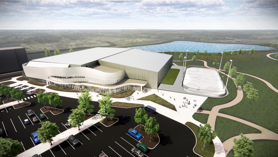 The government of Canada and Saskatchewan announced they'll provide a combined $33-plus million in funding forward the community's newest event facility.

Lloydminster Place will include accessible seating and washrooms for spectators and dressing rooms for sports teams. (1/2)