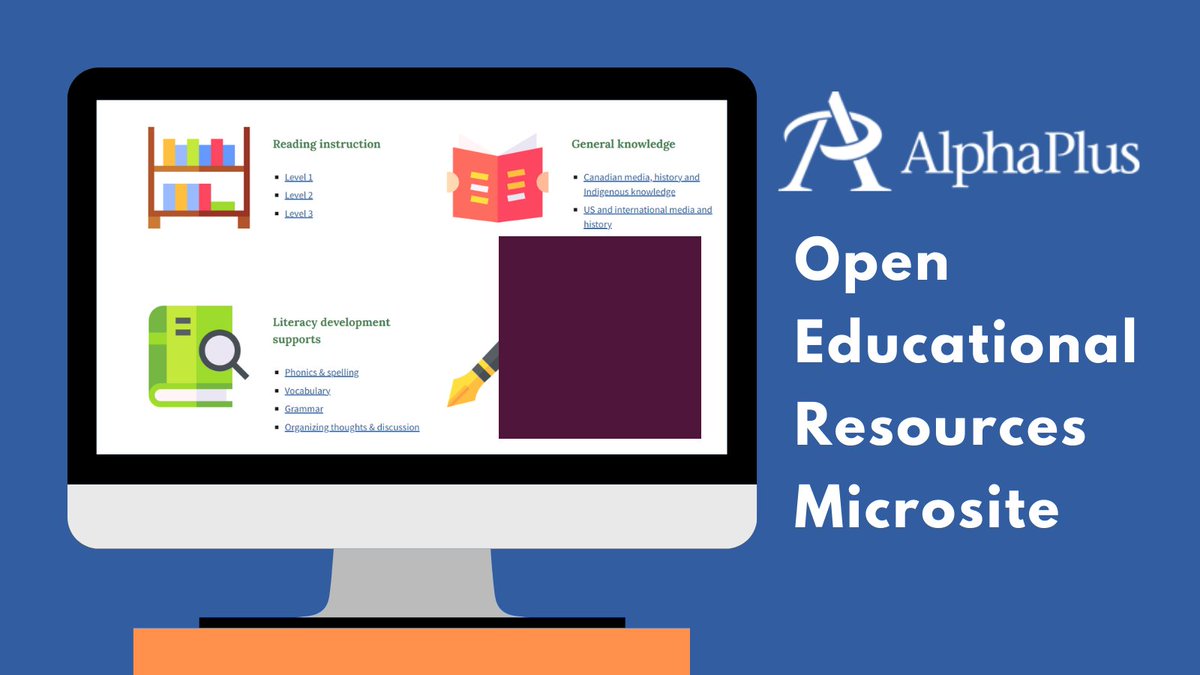 LiteracyLinkSC's tweet photo. New! Our provincial partners @alphapluscentre have found &amp; curated content to launch a micro website with open educational resources &amp; instructional materials supporting #AdultLiteracy &amp; foundational learning programs. Check it out: https://t.co/43NXTyzDm6 https://t.co/DIBSS2E6FT