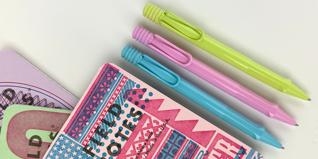 PenChalet's tweet photo. Bekah's Staff Pick: "I gasped when we opened these pens. The colors are just gorgeous and I LOVE the way the #ballpoints write. These are some of my favorite pens that we have ever carried!" Check out the Lamy SE Safari ballpoints: https://t.co/Fmnn5az4BQ @LAMY #lamysafari #pens https://t.co/tjAp2chR6w