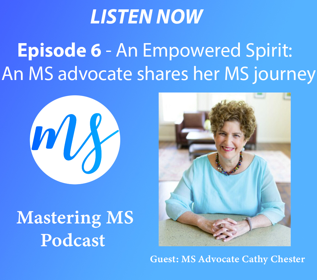 masteringms's tweet photo. Episode 6 of the Mastering MS Podcast with @MikeMurilloWTOP  &amp; @NickIrons is available now.  An Empowered Spirit: MS advocate @CathyChes shares her MS journey. @WTOP Subscribe today! https://t.co/ukAHjRZxmI https://t.co/3ECe0ijsOZ
