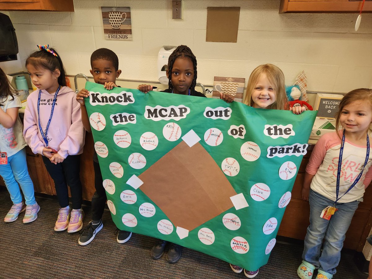 Cheering on our 5th grade testing buddies as they get ready to "Knock the MCAP out of the park!" ⚾️ <a href="/WJMitchellES/">Walter J. Mitchell ES</a>