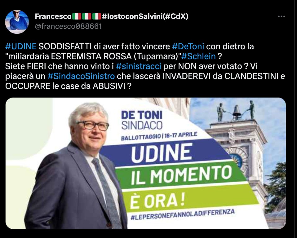 FranzFoti's tweet photo. Sì
#Udine #DeToni https://t.co/98Uq8hsW6X