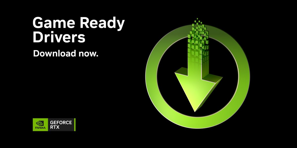 NVIDIAGeForce's tweet photo. ⚠ New Driver Alert ⚠  

Download our latest Game Ready Driver for the best Day-0 experience in the newest games! 

Learn More 👉 https://t.co/7QhkhbaZR8 https://t.co/cCHSlRf0Fh
