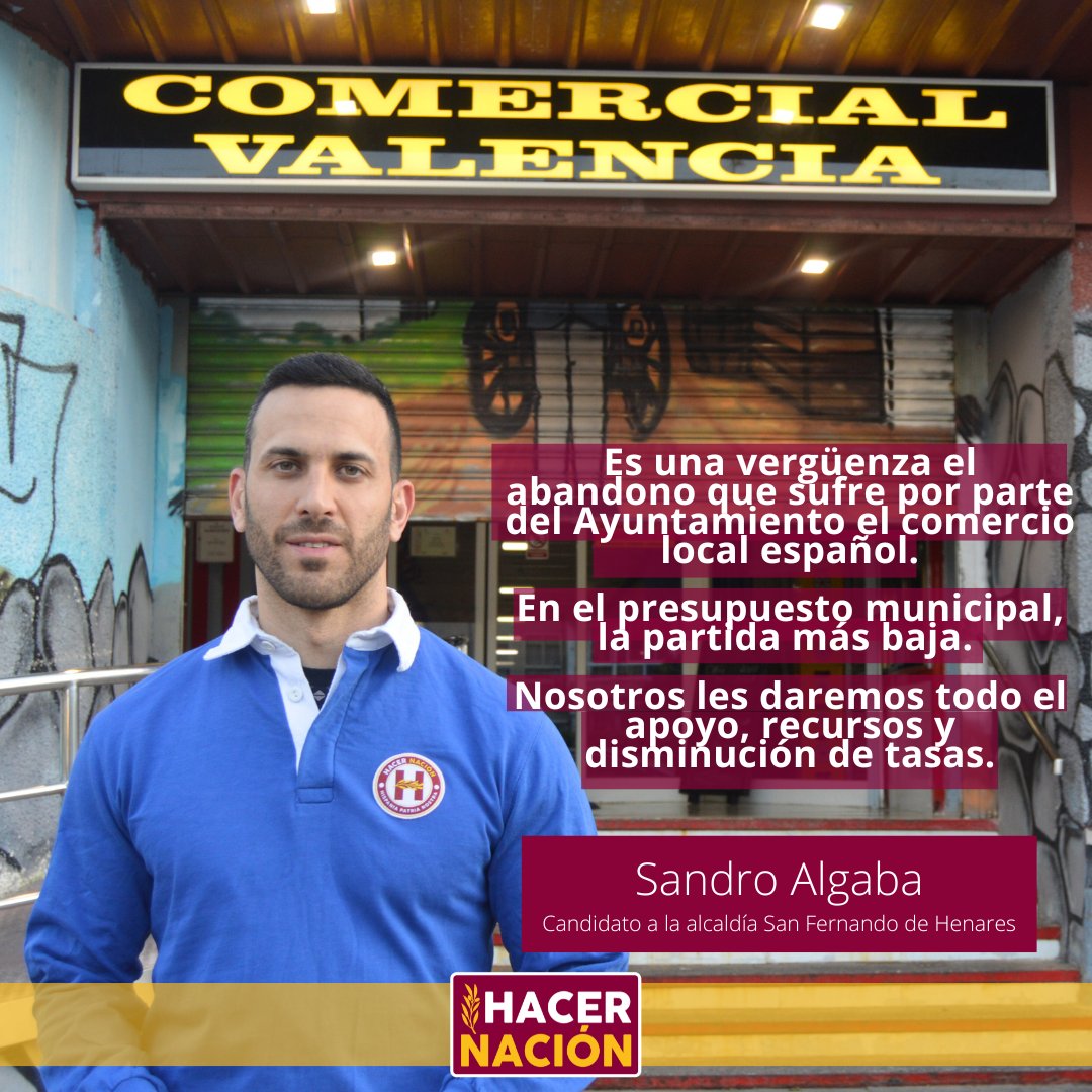 HN_Sanfer's tweet photo. 7. COMERCIO LOCAL.
Abandono del Ayuntamiento al comercio local español. 
La partida más baja del presupuesto, el triple han destinado a África.
Nosotros les respetaremos como se merecen.

#LimpiemosSanfer
#HacerNación
#SandroAlgaba
#Sanfer🇹🇹🇪🇦 https://t.co/DyaX2Sz2XJ