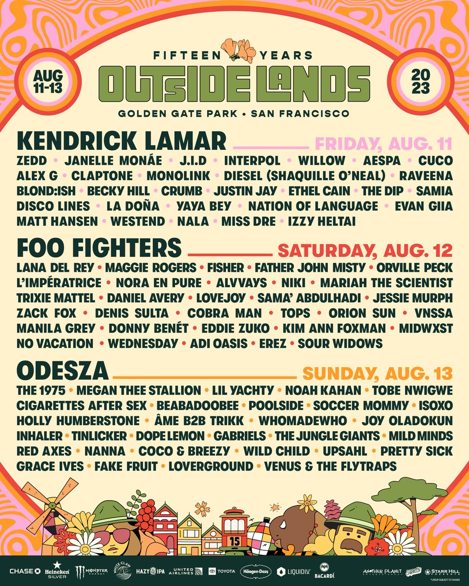 Outside Lands 2024 Lineup Tickets Live Stream Schedule Map