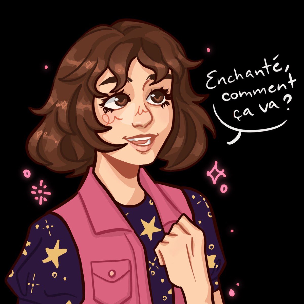 AkiraGWCST's tweet photo. “It’s nice to meet you! How are you doing?”  
Most people who meet Bella would agree she is a very sweet girl, and fun! All in the neighborhood agree Celdaron’s lights make the best mini-fireworks for parties. (Art by Forest)  #art #fantasy #fiction #originalpodcast #GWCST https://t.co/lJZEcDxNPr