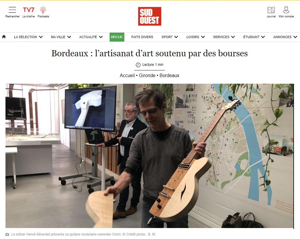 GuitareCreation's tweet photo. Bravo aux lauréats de la #boursedesmetiersdart 🤩!

Merci à @creatlantique et @actionjazz pour Osiris orientée 2 jazz 🎸, #guitareosiris qui sera prêtée à tous les guitaristes !
https://t.co/fVlfEkLRW3 https://t.co/NLfqmA36BW