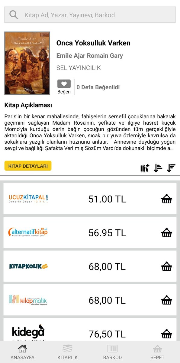 kitapbulapp's tweet photo. @ranakozan2 Uygulamamızı kullanmanızı öneririz. Her zaman en uygun fiyatı öğrenebilirsiniz.👍 https://t.co/0xIwl1r05f