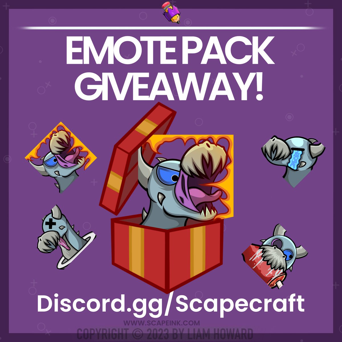Scape_Ink's tweet image. This Friday! FREE custom Emote pack giveaway &amp;amp; vorkath emotes! 

only at discord.gg/scapecraft