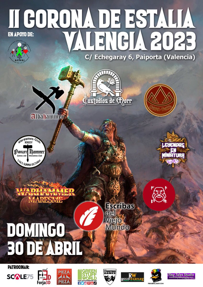 custodiosdemorr's tweet photo. Hello @warhammer, on 30 of April we will have a nacional benefic Warhammer Fantasy tournament in Valencia (Spain). On the same day, you are going to announce something about Warhammer The Old World, well, we have have PMs opens in all our socials media if you know what I mean 😏 https://t.co/GGedc4Fm02