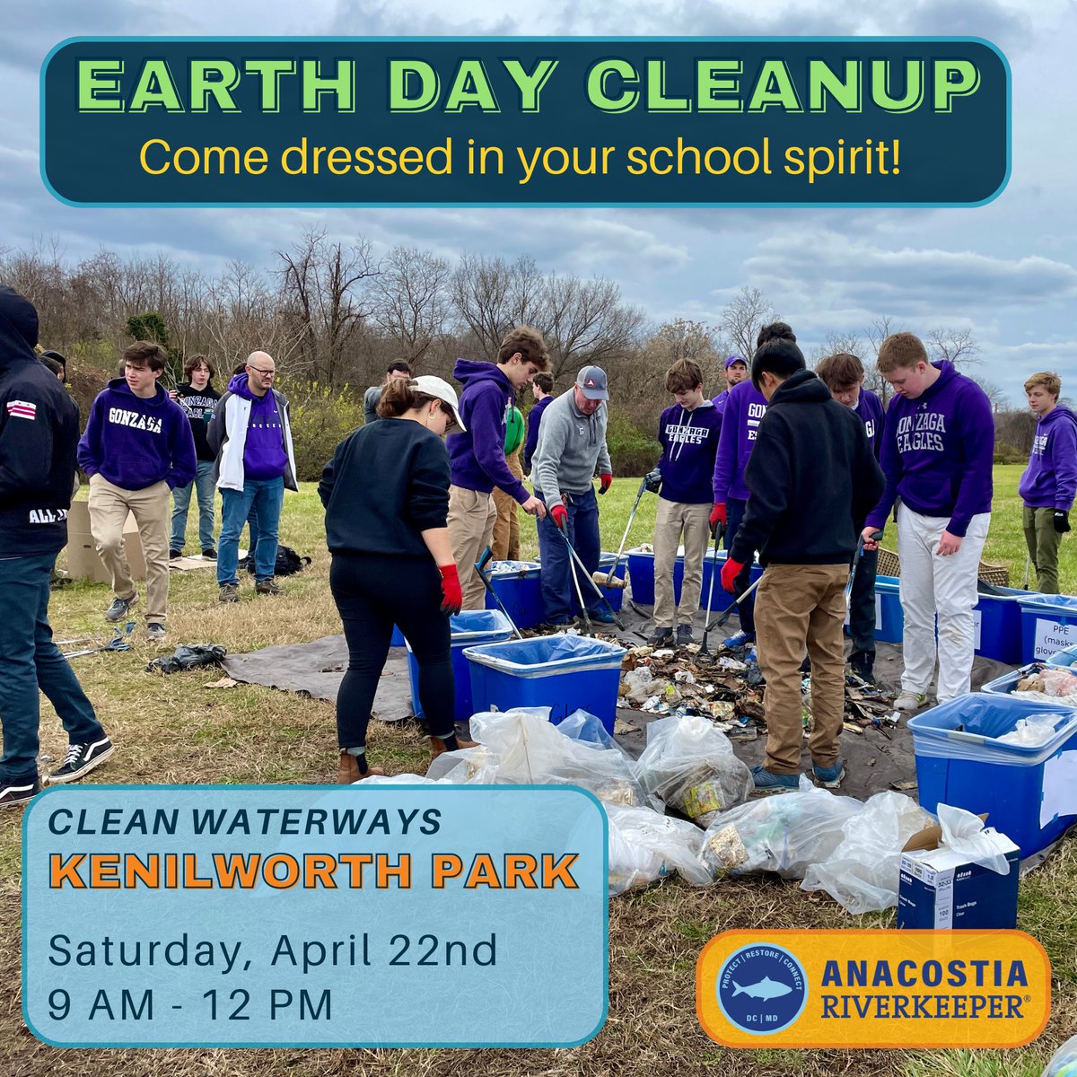 AnacostiaRrkper's tweet photo. Looking to volunteer on Earth Day? Join our cleanup at Kenilworth Park!
Sign up: https://t.co/Y1xmS1PZ8s
#TrashFreeDC #PlasticFreeDC #OurAnacostia https://t.co/cd02ks9uGo
