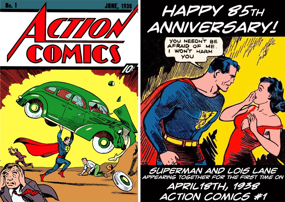 Happy #SupermanAnniversary! Thanks to that Big Blue Boy Scout for 85 years of fighting that neverending battle!