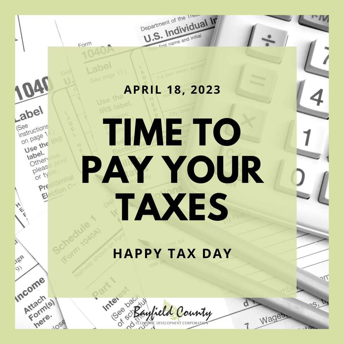 BayfieldCoEDC's tweet photo. The day has finally come... It's the deadline to file your taxes! #HappyTaxDay https://t.co/62Kecboj0K