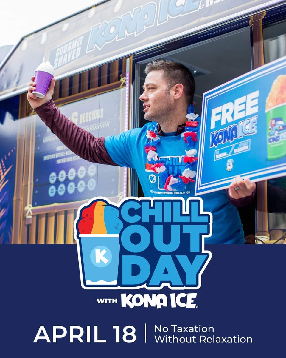 4 PM - 6PM in the Staples parking lot, come get a FREE Kona today because we believe in no taxation without relaxation!