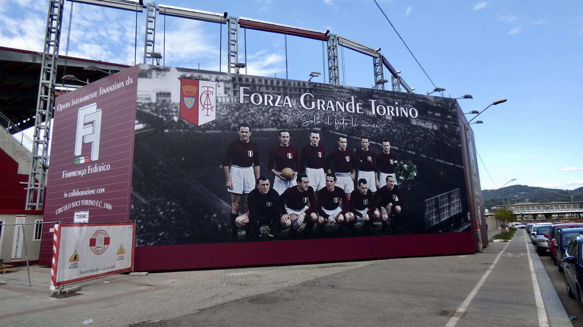 FSFiladelfia's tweet photo. Completata la “mascheratura” del cantiere per il restauro conservativo del moncone storico del Filadelfia 🏟 🏗 https://t.co/HAeJBUFxWR
