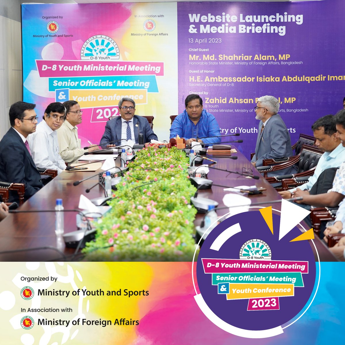 YouthPHBD's tweet photo. We are pleased to announce that the official website for the  𝐃-8 𝐘𝐨𝐮𝐭𝐡 𝐂𝐨𝐧𝐟𝐞𝐫𝐞𝐧𝐜𝐞 2023 has been launched, and a media briefing took place on May 13th, 2023. 
Register now and be a part of this mega event.
Registration link: https://t.co/80Y5gIB1Em https://t.co/6S3RkSpPFQ