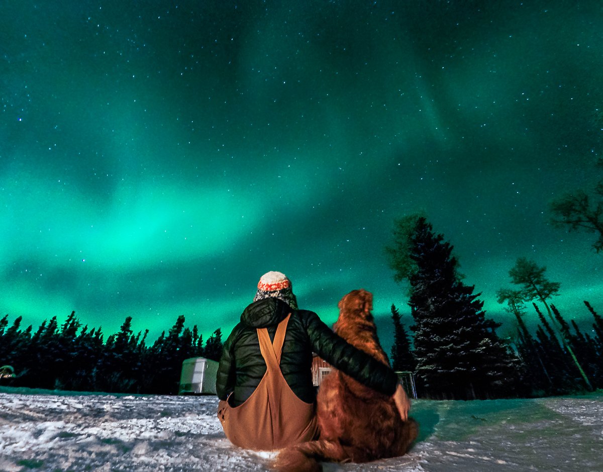 Photo of the Day: #DarkSkyWeek views are better shared 🥹 Night Photo from #GoProFamily member Tim Mathews + Henry.

#GoPro #LongExposure #NorthernLights #AuroraBorealis #Alaska #AstroPhotography