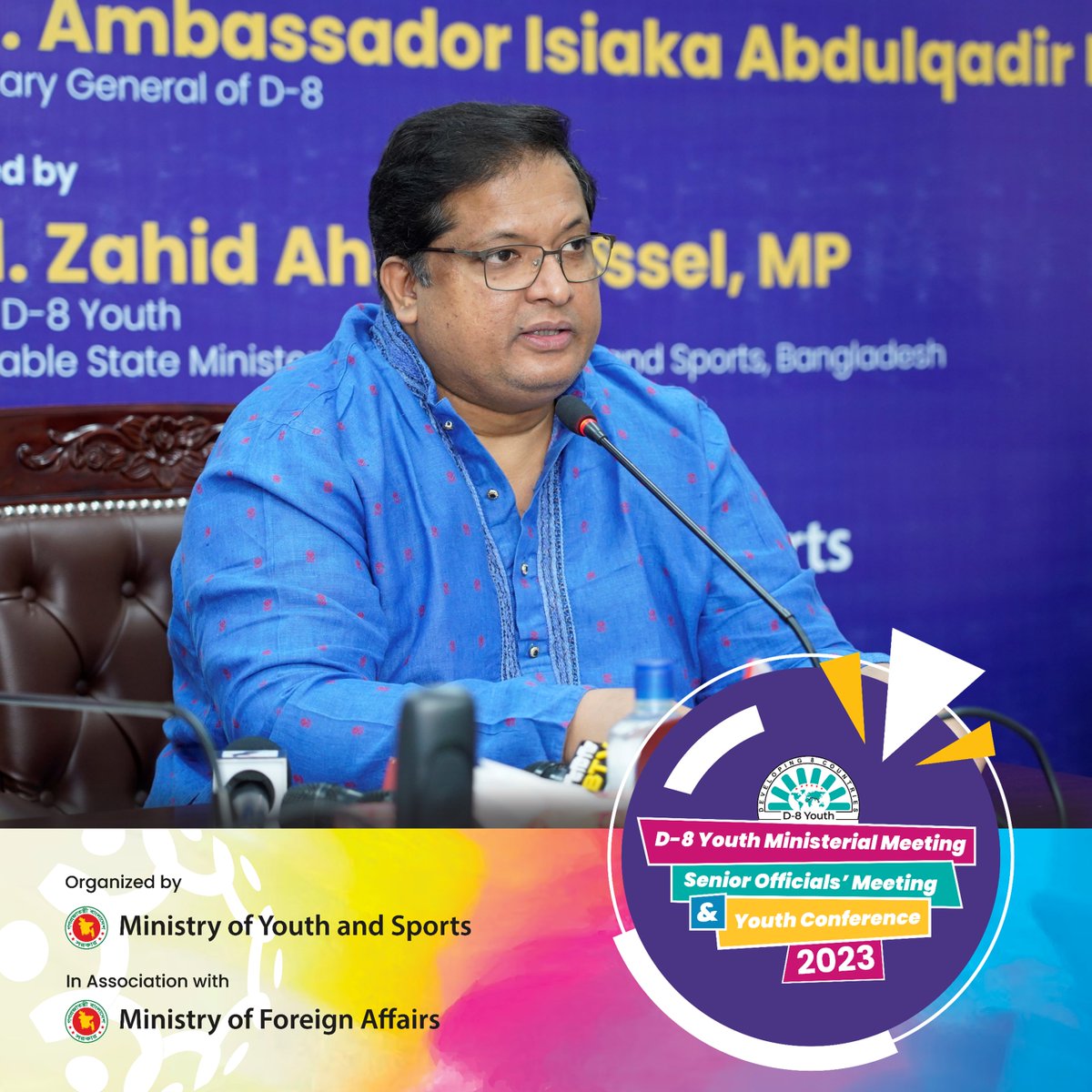 YouthPHBD's tweet photo. We are pleased to announce that the official website for the  𝐃-8 𝐘𝐨𝐮𝐭𝐡 𝐂𝐨𝐧𝐟𝐞𝐫𝐞𝐧𝐜𝐞 2023 has been launched, and a media briefing took place on May 13th, 2023. 
Register now and be a part of this mega event.
Registration link: https://t.co/80Y5gIB1Em https://t.co/6S3RkSpPFQ