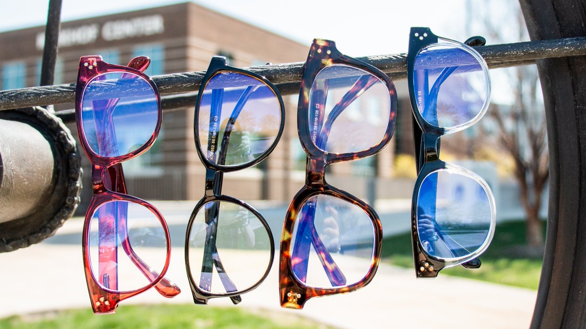 What's better than regular glasses? 👓
Blue light glasses! 💙 Protect your eyes while looking
at screens during finals next week. Our glasses are
available in-store and online. 🤓

🔗 tinyurl.com/gvglasses

#bluelight #GVSU #Glasses